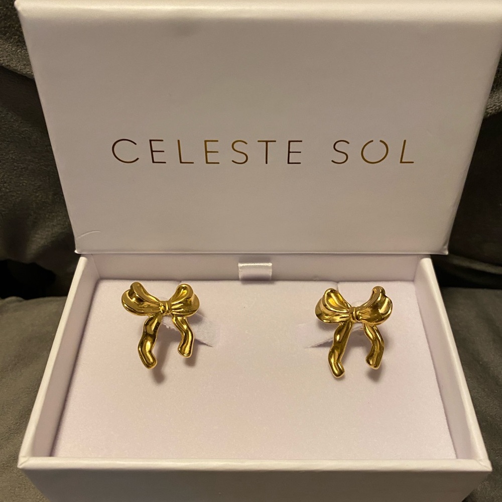 Celeste Sol Gold Bowie Earrings